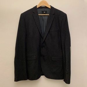H&M Dark Gray Jacket with Elbow Patches